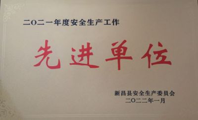 BB电子医药荣获2021年度安全生产工作先进单位